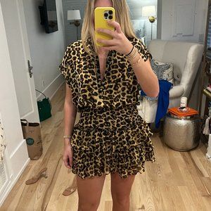 Misa Los Angeles Animal Print Mini Dress